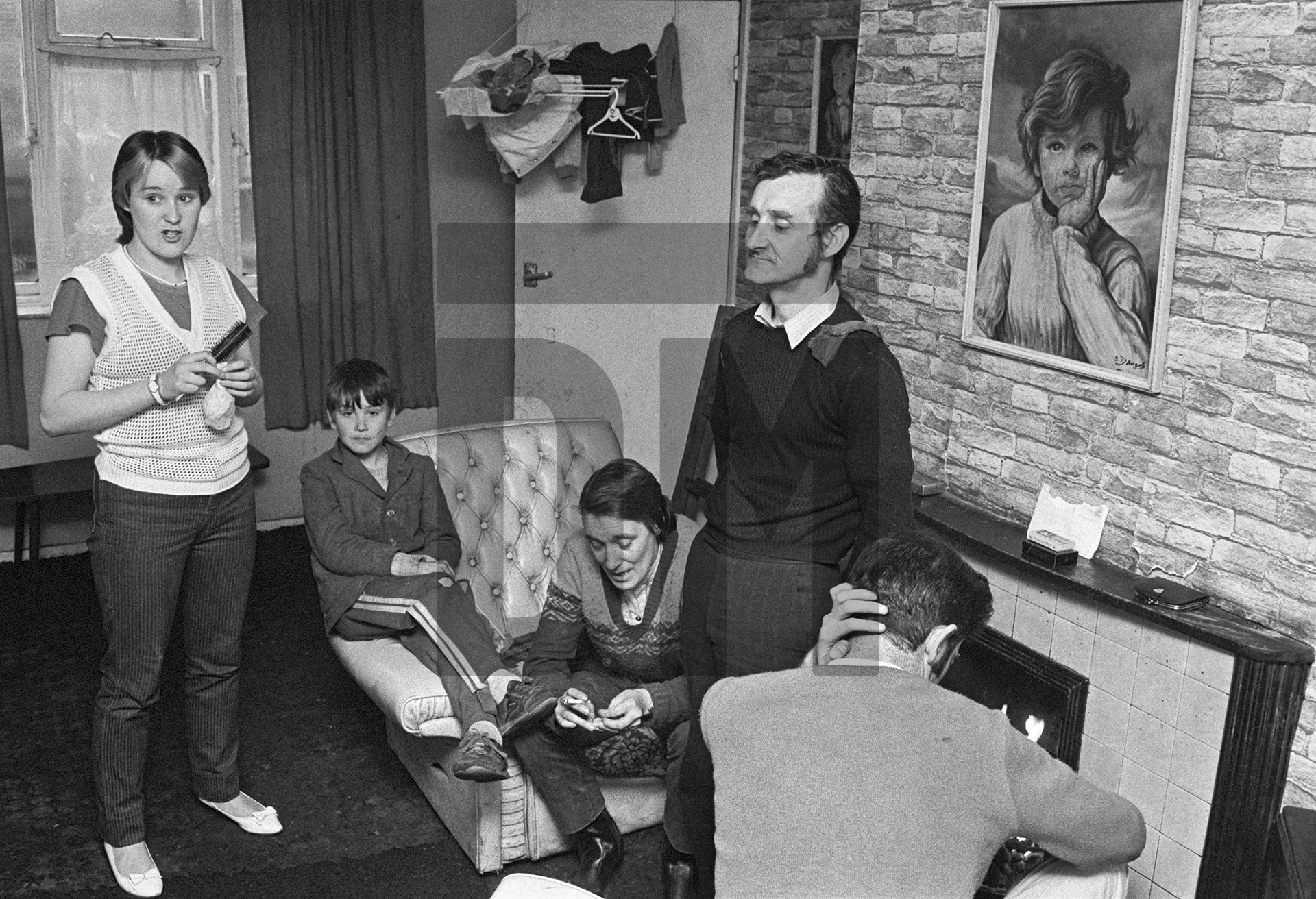 Nicholson family, Middleton Moor, Co. Durham. April 1983 by Daniel Meadows