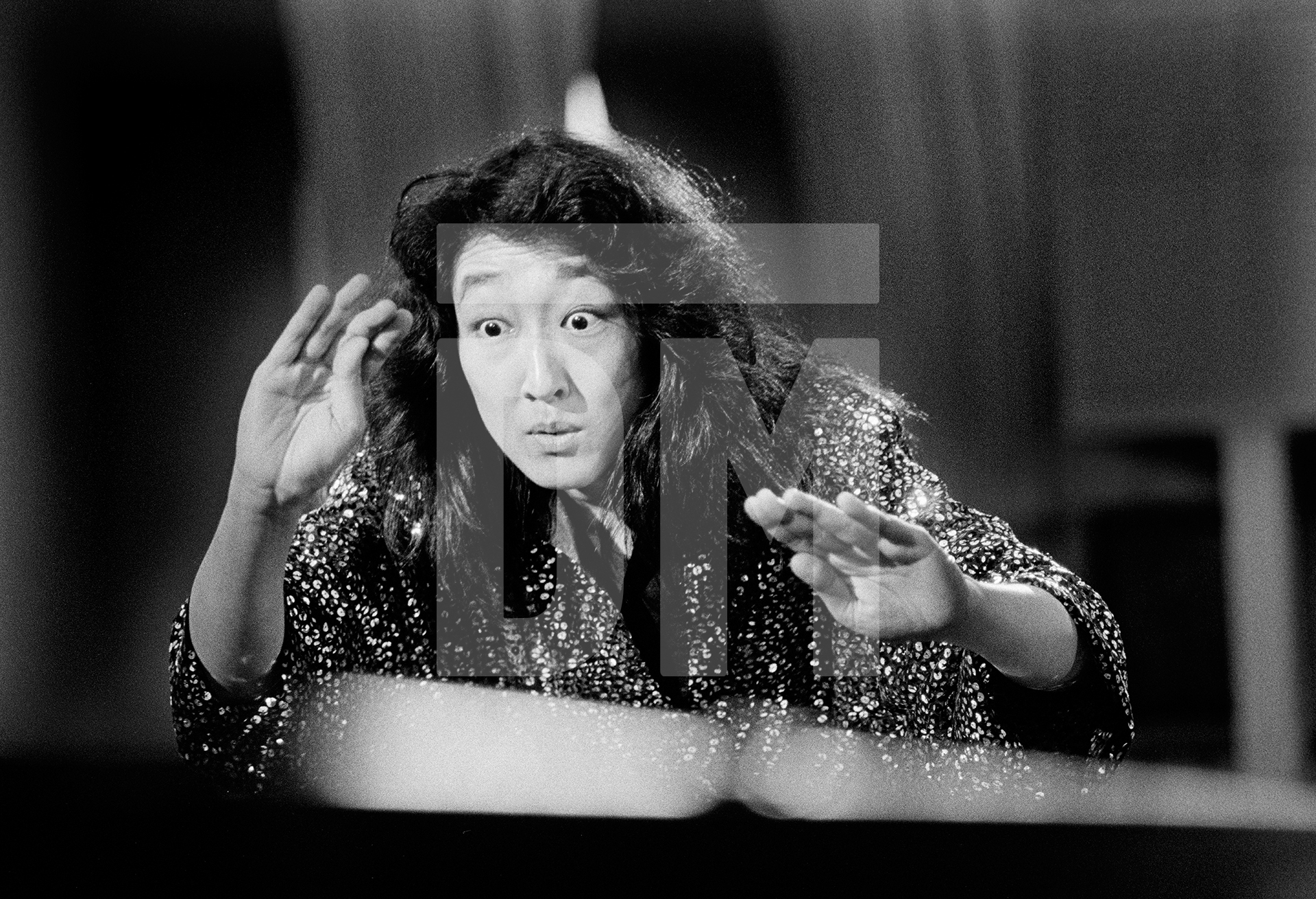 Mitsuko Uchida from ‘Mozart in Japan’, London. September 1986 by Daniel Meadows