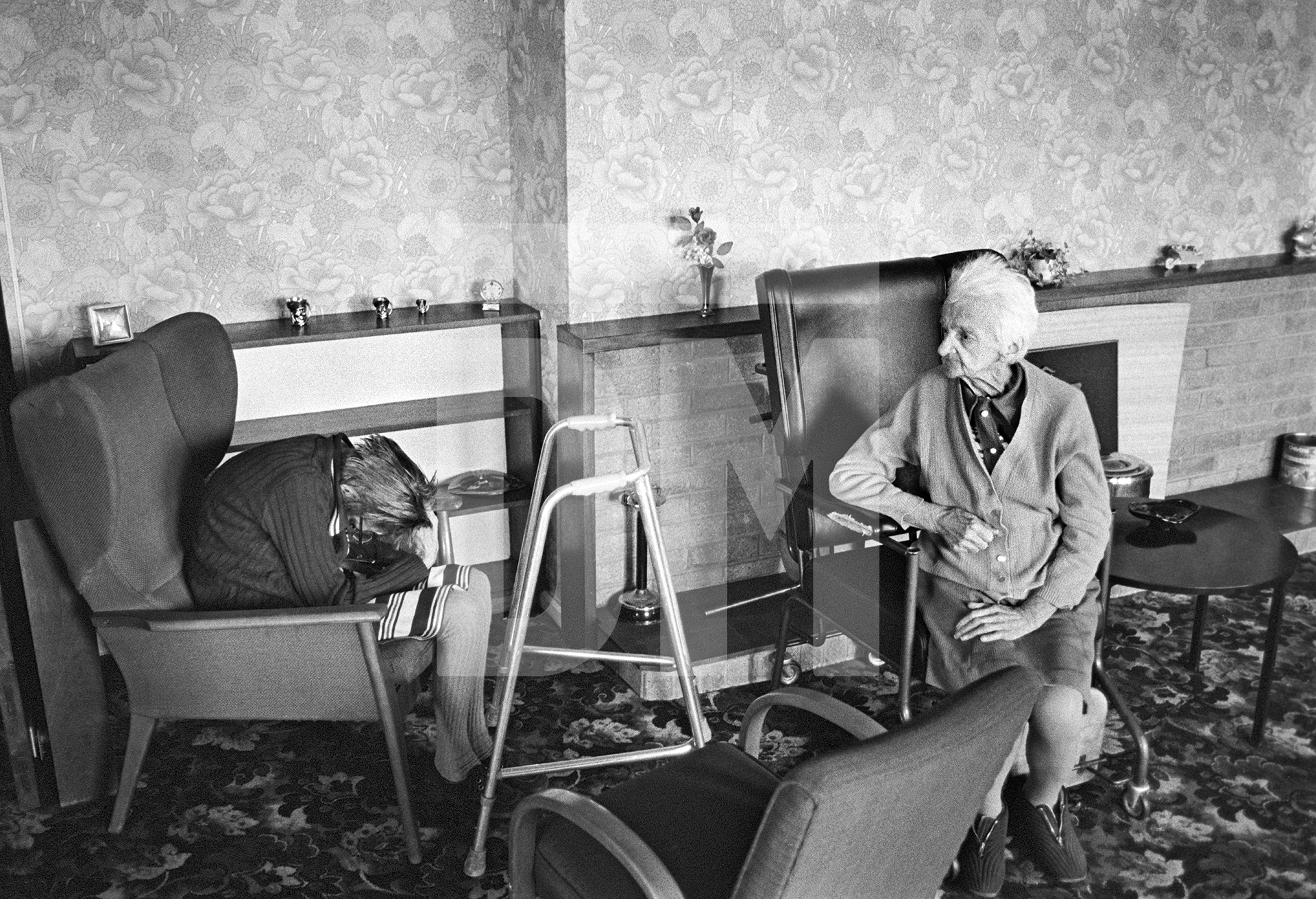 Hackworth House, old people’s hostel, Spennymoor, Co. Durham. November 1981 by Daniel Meadows