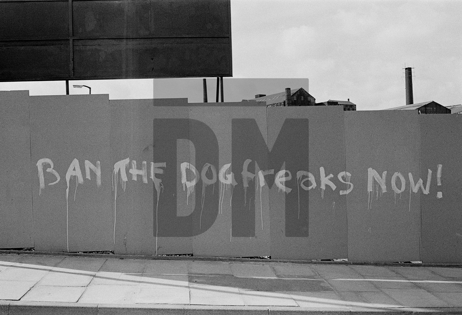 ‘Ban the dog freaks now’, Manchester. September, 1978 by Daniel Meadows