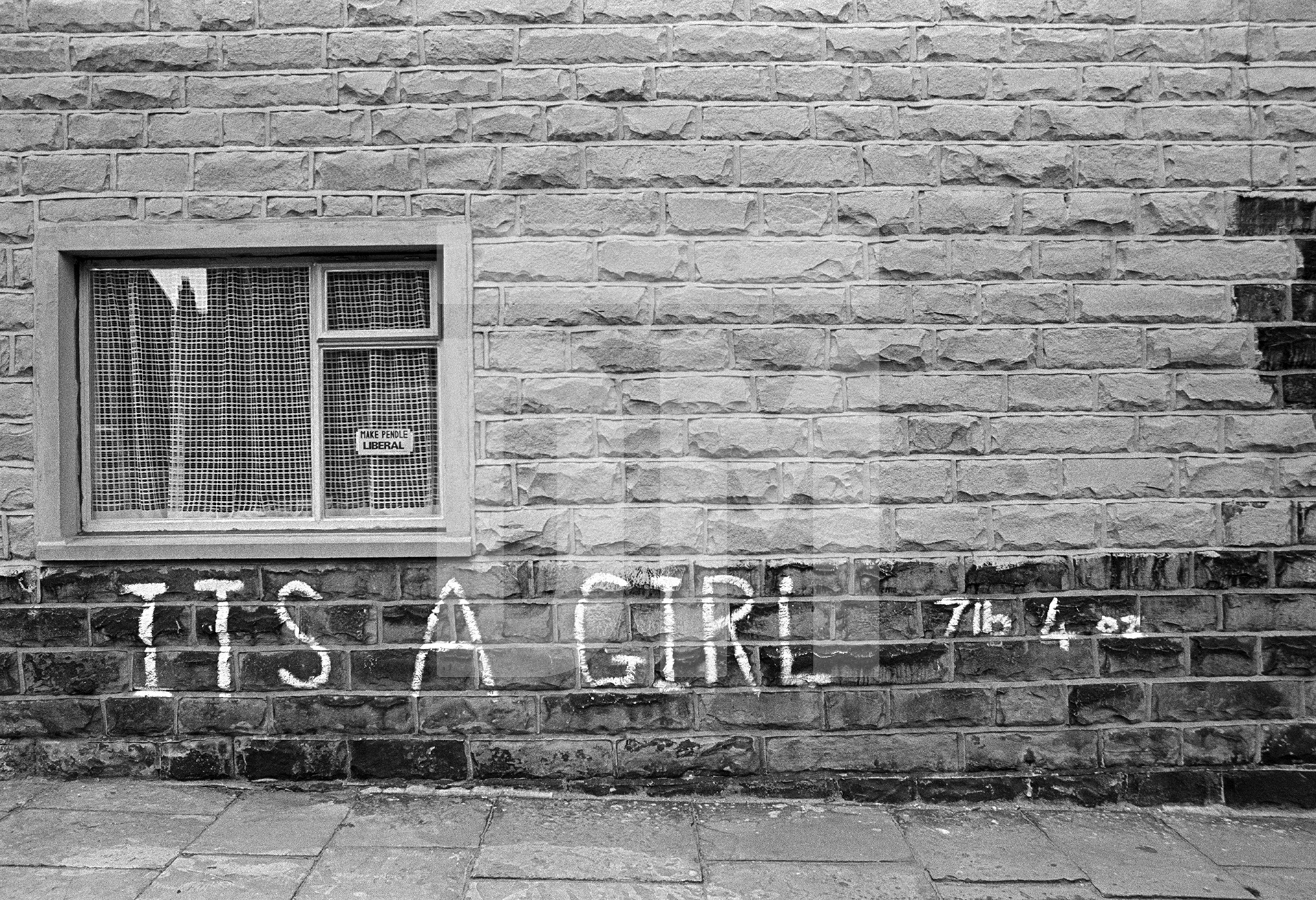 ‘It’s a girl 7lb 4oz’, Barnoldswick, Lancashire. May 1976 by Daniel Meadows