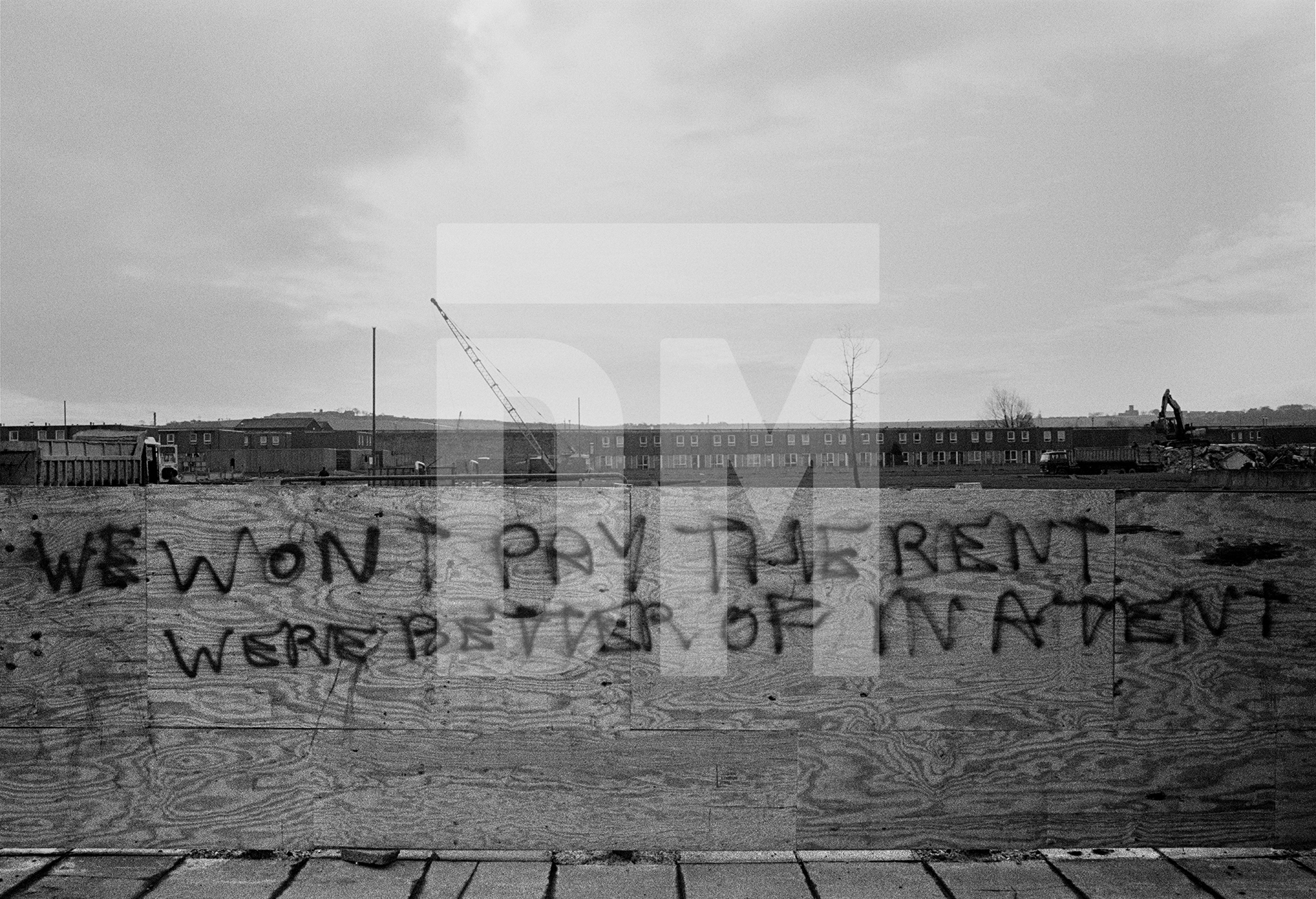 ‘We won't pay the rent we’re better off in a tent’, Bessemer Park, Co. Durham. February 1983 by Daniel Meadows